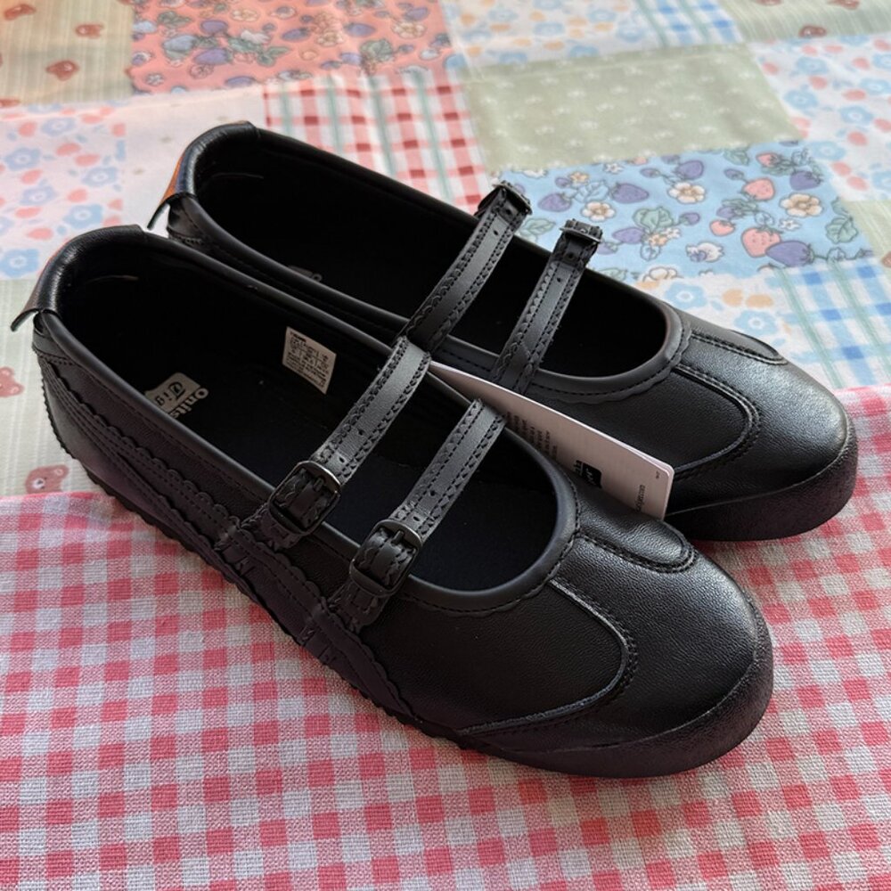 Onitsuka Tiger MEXICO 66 TGRS Black Mary Jane Shoes - Picture 4 of 8